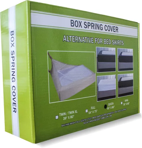 Miniatura 7 de Elegant Comfort Funda de somier, cómoda y elástica en 4 direcciones, alternativa de punto para falda de cama, ultrasuave, sin arrugas, individual