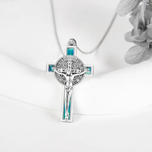 Miniatura 3 de Collar de Santa MuerteSan Miguel para hombres y mujeres, plata de ley 925, collar con colgante de Santa Muerte, amuleto de guerrero, regalo