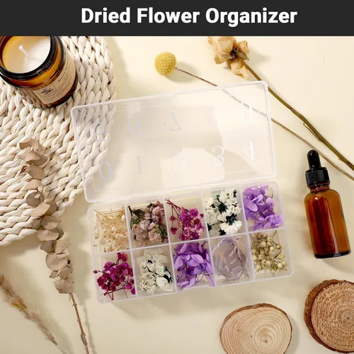 Miniatura 5 de Estuche organizador de uñas postizas acrílicas, 2 unidades, caja de almacenamiento de puntas de uñas de 10 compartimentos con número, contenedor