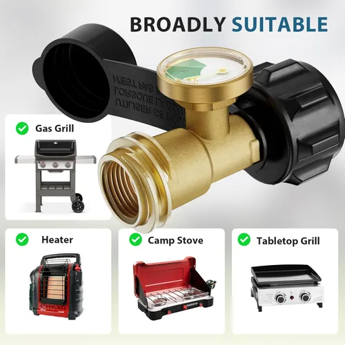 Miniatura 5 de Indicador de nivel de tanque de propano para tanques de 5 a 20 libras, universal para autocaravana, parrilla de gas, estufa de campamento