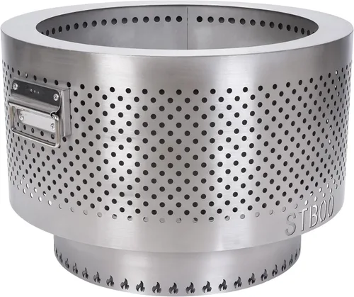 Miniatura 12 de Fogata de Mesa con Bandeja de Cenizas - Fogata Portátil de Mesa de Pellets de Bajo Humo Mini Fogata Personal para Interiores y Exteriores