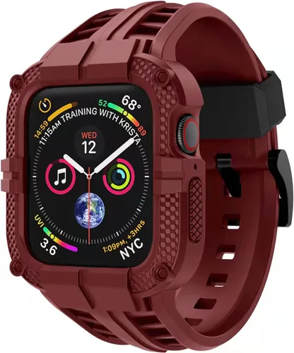 Miniatura 21 de Correa resistente para Apple Watch Series 9 de 45 mm, 44 mm, 42 mm, SE 9/8/7/6/5/4/3 para hombres, Negro, 41 mm/40 mm/38 mm, Deportes