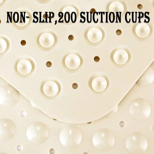 Miniatura 3 de YINENN Tapete de ducha para bañera de 40 x 16 pulgadas, antideslizante y extragrande, tapete para bañera con ventosas, lavable a máquina