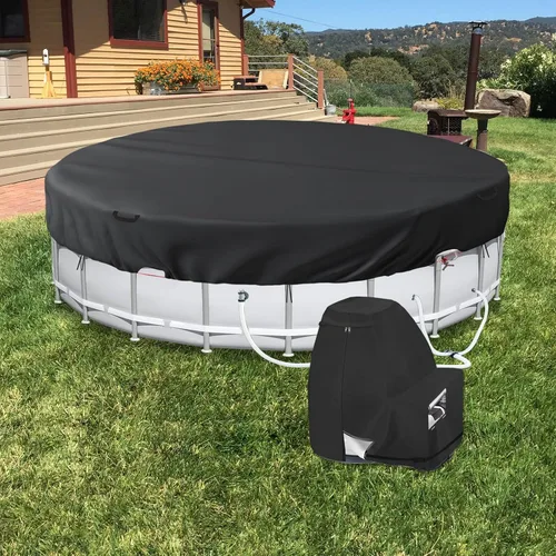 Miniatura 7 de Bitubi Cubierta de invierno para bomba de filtro de arena con forro de felpa, cubierta impermeable para bomba de piscina, protege de la nieve severa