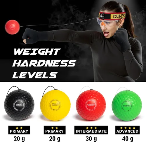 Miniatura 4 de Boxing Reflex Ball for Adults and Kids, 4 Levels Boxing Ball with Adjustable Headbands, Perfect for Reaction, Agility, Punching Speed, Fight Skill