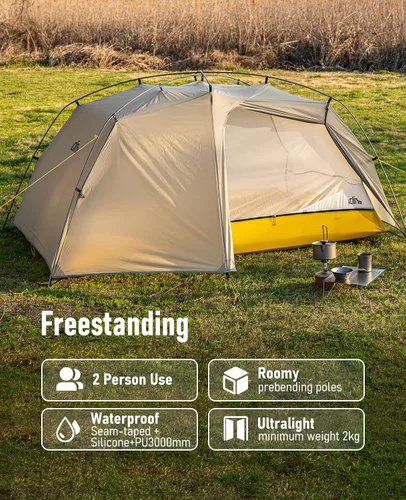 Miniatura 4 de iClimb Ultraligero 2 persona 3 temporada tienda impermeable para mochileros al aire libre camping senderismo trekking montañismo