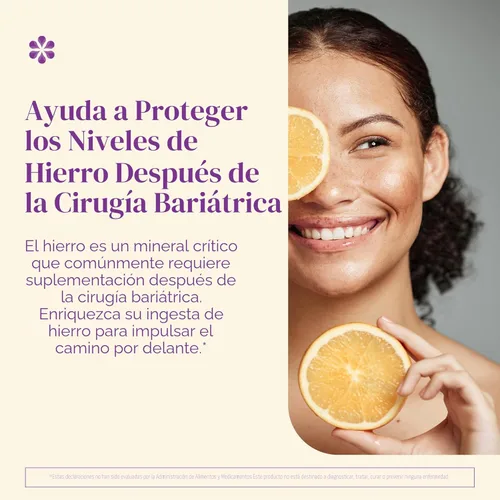 Miniatura 3 de BariMelts Hierro con Vitamina C, 90 Tabletas de Disolución Rápida (Suministro para 1 Mes), Suplemento de Hierro Bariátrico Sin Azúcar para Mujeres