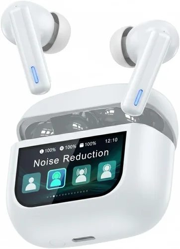 Miniatura 2 de ZIUTY Auriculares inalámbricos Bluetooth, auriculares con pantalla táctil, modo de transparencia con cancelación de ruido ANC ENC, graves profundos