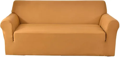 Miniatura 13 de Funda elástica para sofá, funda de sofá de elastano, suave, antideslizante, con parte inferior elástica, lavable para sala de estar, beige, pequeña