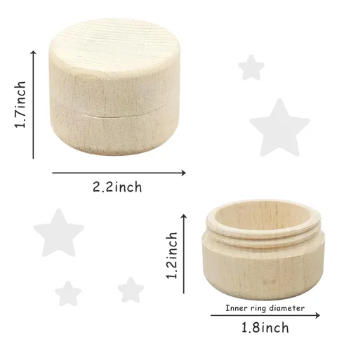 Miniatura 3 de Caja de recuerdo de bebé para el primer cabello, caja de madera para el primer cabello, lindo recuerdo de corte de pelo perdido, funda de pelo