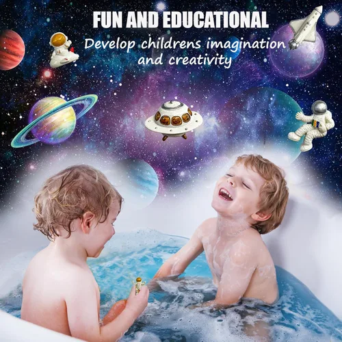 Miniatura 3 de Bombas de baño Galaxy para niños con sorpresa en el interior, bombas de baño de burbujas orgánicas con juguetes educativos del espacio exterior