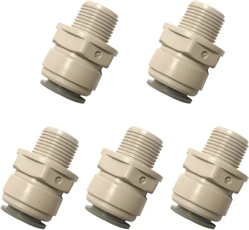 Miniatura 21 de Accesorios de tubo de copolímero de acetal de 1/2" OD, conector de mamparo, empuje para conectar para piezas del sistema de filtro de agua RO