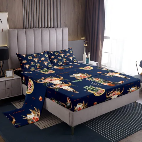 Miniatura 21 de Feelyou Juego de sábanas de Taichi para niños, tamaño individual, juego de sábanas Ying Yang con peces dorados, juego de ropa de cama para niños
