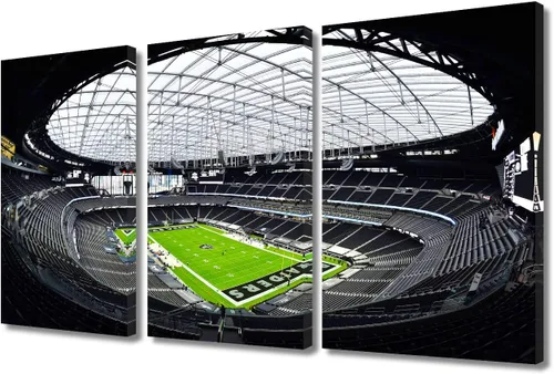 Miniatura 61 de 3 piezas de arte de pared deportivo del equipo de fútbol de los Vikings de Estados Unidos, pinturas de estadios deportivos Minnesota, Estados