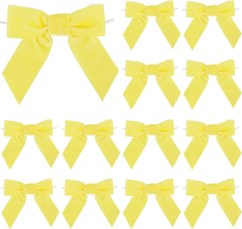 Miniatura 17 de AIMUDI Lazos de Terciopelo Burdeos de 4.5" Lazos de Navidad para Árbol Lazos Prefabricados para Coronas Lazos con Alambre Retorcido para Envolver