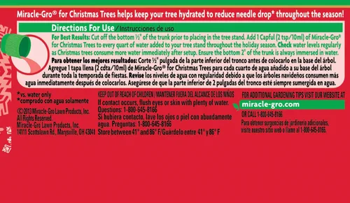 Miniatura 11 de Miracle-Gro Para árboles de Navidad, alimentos vegetales, hidrata árboles y mantiene los árboles de Navidad verdes durante toda la temporada