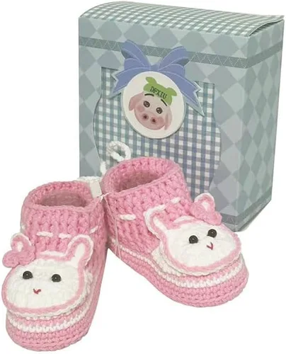 Miniatura 9 de DFXIU Botines de bebé recién nacido, transpirables y cómodos, a mano, de ganchillo, suave, de dibujos animados, para bebés de 0 a 1 año
