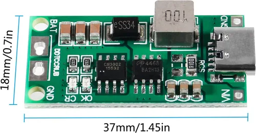 Miniatura 6 de Módulo elevador de polímero LiPo, batería de litio 18650 (4S 2A) de múltiples celdas 2S 3S 4S 1A 2A 4A Tipo-C a 8.4V 12.6V 16.8V Boost Board LiPo