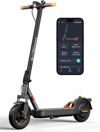 Miniatura 11 de MEGAWHEELS Electric Scooter,Electric Scooter Adults Teens,10in Pneumatic Tires,350/500/600W Motor,19/31 Miles Range,15.5mph E Scooter with Smart APP
