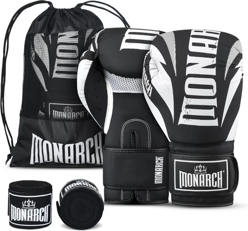 Miniatura 9 de Guantes de boxeo para hombres y mujeres con envolturas de mano para boxeo, Muay Thai, kickboxing, saco de boxeo, entrenamiento de entrenamiento