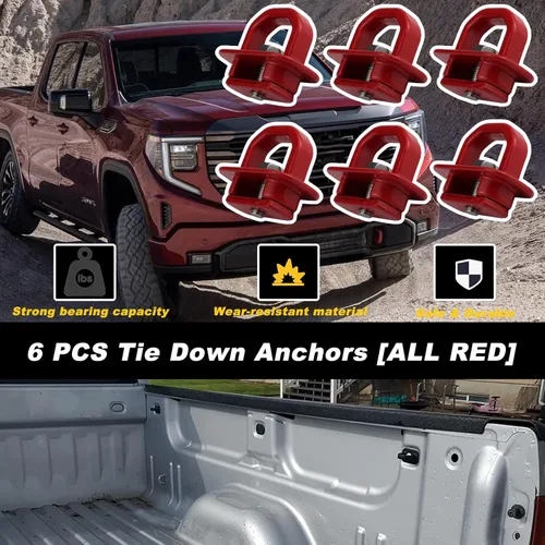 Miniatura 4 de 6 PCS Anclajes de Amarre para Pared Lateral de Caja de Camioneta Compatibles con Chevy Silverado/GMC Sierra Pickup 2007-2022 y Chevy Colorado/GMC