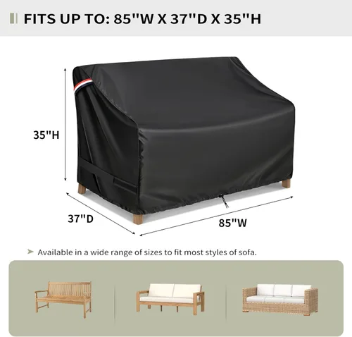 Miniatura 2 de KylinLucky Funda de sofá modular impermeable resistente de 85 pulgadas de ancho x 37 pulgadas de profundidad x 35 pulgadas de alto, funda de sofá