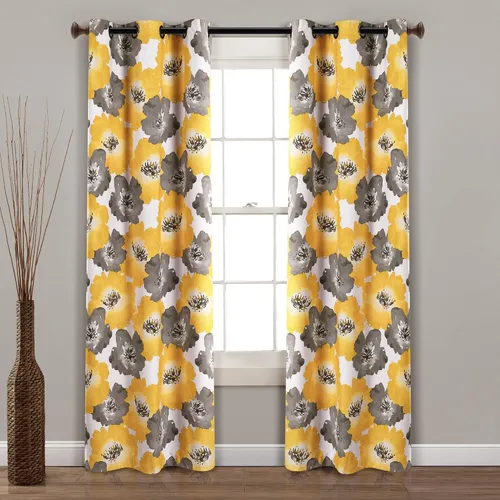 Miniatura 26 de Lush Decor Leah - Juego de 2 paneles de cortinas para oscurecer la habitación, 84 x 52 pulgadas, rojo/naranja