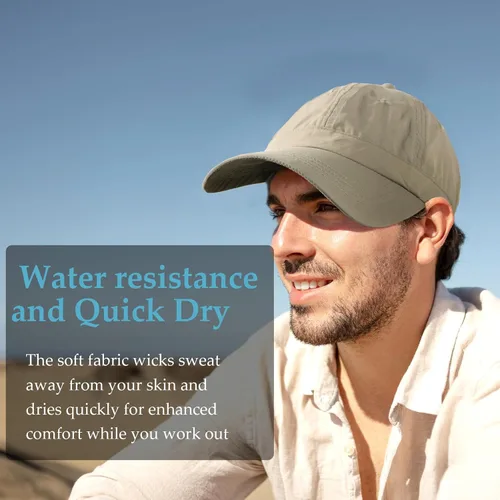 Miniatura 20 de Gorra de béisbol impermeable para hombre, sombrero de lluvia plegable para correr al aire libre, sombrero de pesca solar