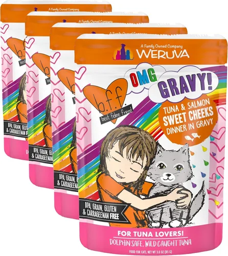 Miniatura 20 de Weruva latas de comida húmeda para gatos sin granos y bolsas B.F.F. (Best Feline Friend), Púrpura