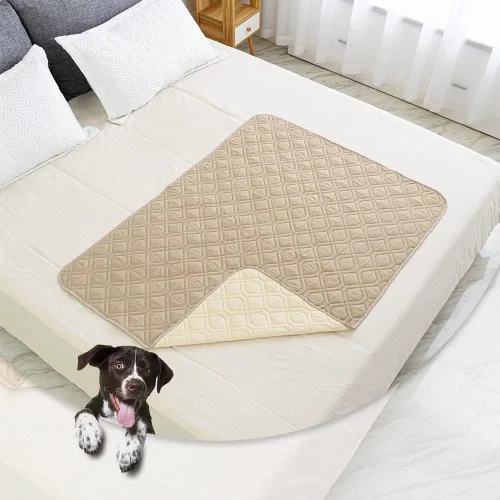 Miniatura 62 de Ameritex Funda Impermeable para Cama de Perro Manta para Mascotas para Muebles Cama Sillón Sofá Reversible Azul marino+azul piedra