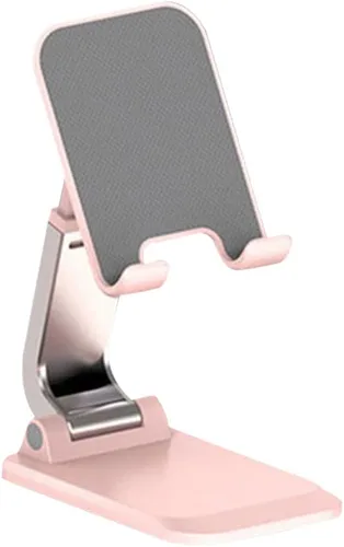 Miniatura 3 de VALINK Soporte de teléfono celular para escritorio ajustable en ángulo de altura Soporte de teléfono de metal de aluminio resistente, soporte Negro