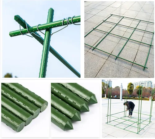 Miniatura 5 de 20 estacas para plantas de jardín, palitos de tomate para pepino, jaula de tomate en maceta, soporte de plantas, estacas de jardín montadas, D