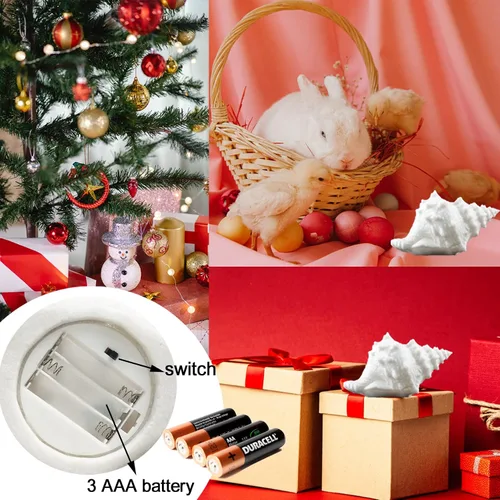Miniatura 5 de Luz Nocturna de Concha - Luz Nocturna LED Alimentada por Batería para Habitación de Niños, Temporizador de Apagado Automático, Decoración Náutica