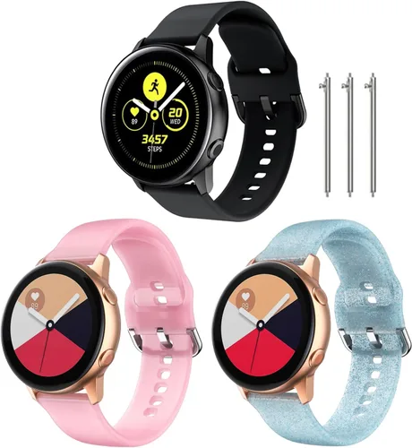 Miniatura 17 de Correa de reloj de 0.78 pulgadas compatible con Samsung Galaxy Watch 4 de 1.575 pulgadas/1.732 pulgadas, correa de reloj Galaxy Active 2 de 1.575