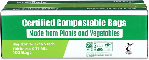 Miniatura 9 de Bolsas de compost, bolsas de basura compostables de 2.6 galones, bolsas compostables 100 bolsas de compost pequeñas para contenedor de encimera