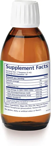 Miniatura 2 de Omega-V Benefits Suplemento líquido Omega 3 – 5 onzas, suministro para 30 días – Suplemento vegano con 1000 mg de EPA y DHA para la salud ocular