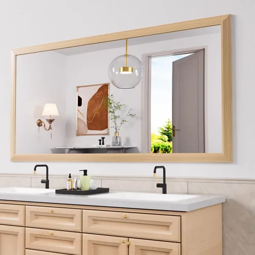Miniatura 51 de Amorho Espejo de Baño Negro, Espejos de Pared de 24x30 Pulgadas con Marco de Metal Grueso para Sobre el Fregadero, Dormitorio, Sala de Estar