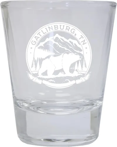 Miniatura 5 de Gatlinburg Tennessee - Vaso de chupito redondo (1.5 onzas), color negro