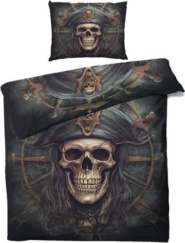 Miniatura 32 de Funda de edredón de ancla, tamaño individual, juego de cama náutico, 2 piezas, funda de edredón con patrón de microfibra suave con lazos