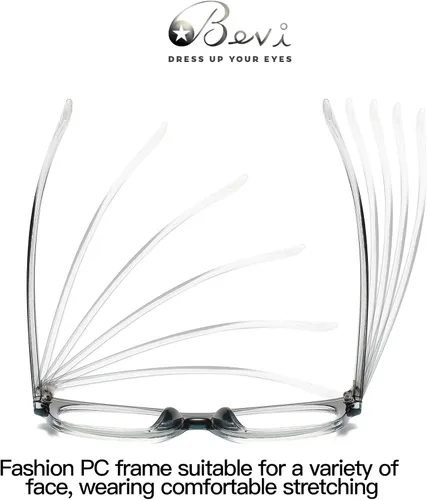 Miniatura 5 de Bevi Lentes de bloqueo de luz azul, elegantes anteojos de lectura para hombres y mujeres Gris (Gradient Grey)