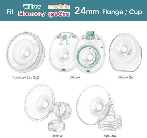 Miniatura 5 de Maymom Insertos de brida de 0.591 in compatibles con Medela, Spectra 0.945 in Shields/Flanges, Momcozy/Willow Wearable Cup. Compatible con Medela