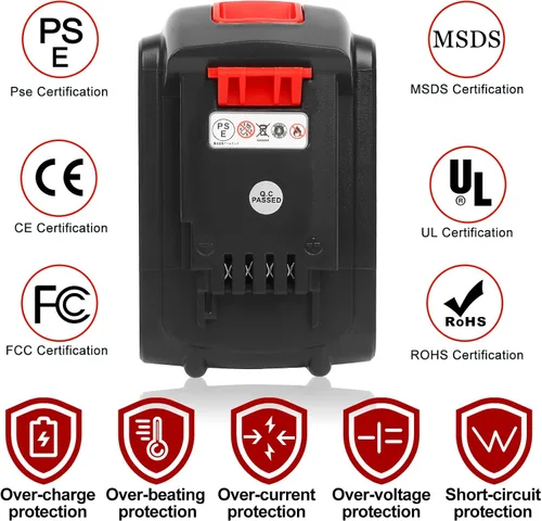 Miniatura 3 de KINGTIANLE Paquete de 2 baterías de iones de litio de 4000 mAh 20 V batería de reemplazo para Black and Decker 20 voltios máx. Batería LBXR20 LB20