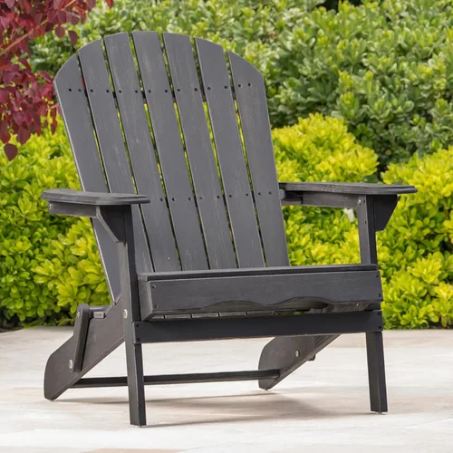 Miniatura 6 de Folding Adirondack Chair: Acacia Wood Patio Seating with Rustic Design - Compact Foldable Outdoor Furniture for Vacation Homes & Backyard Relaxation