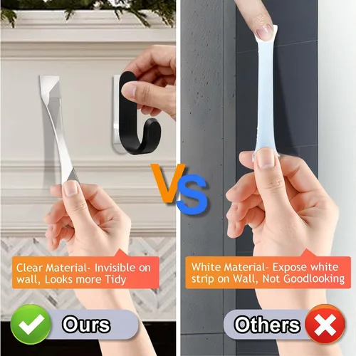 Miniatura 2 de 100 tiras transparentes para colgar cuadros, adhesivo invisible de repuesto para póster, resistente para colgar en la pared, sin daños, cinta