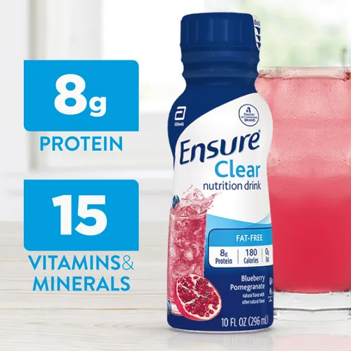 Miniatura 4 de Bebida nutricional Ensure Clear, sabor granada arándano, 10 onzas, 12 unidades, 3, 3