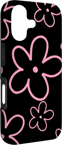 Miniatura 3 de Pink Black Flower Retro Modern Boho Floral Aesthetics Case for iPhone 17