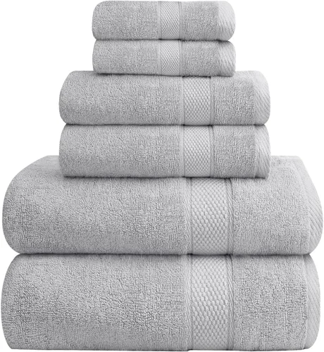 Miniatura 25 de Oakias Toallas de baño beige de alta calidad, paquete de 2, 27 x 54 pulgadas, altamente absorbentes, toallas de baño de lujo de 21.16 oz/m²