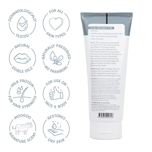 Miniatura 3 de MooGoo Skin Milk Udder Cream - Hidratante ligero para pieles sensibles, secas e irritadas, cara y cuerpo, todas las edades, incluidos bebés, 7 onzas