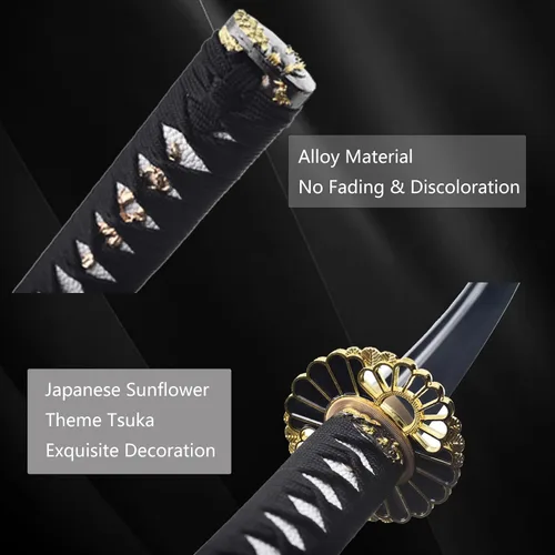 Miniatura 5 de Katana afilada hecha a mano, arcilla tradicional de acero templado 1060/9260/T10, espada Katana real de espiga completa, auténtica espada samurái