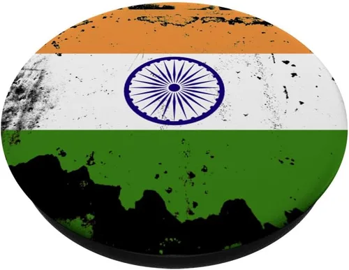 Miniatura 2 de PopGrip intercambiable con la bandera india vintage de la India